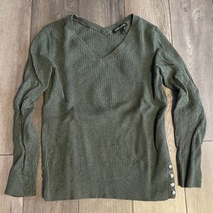 Green V-Neck Sweater
